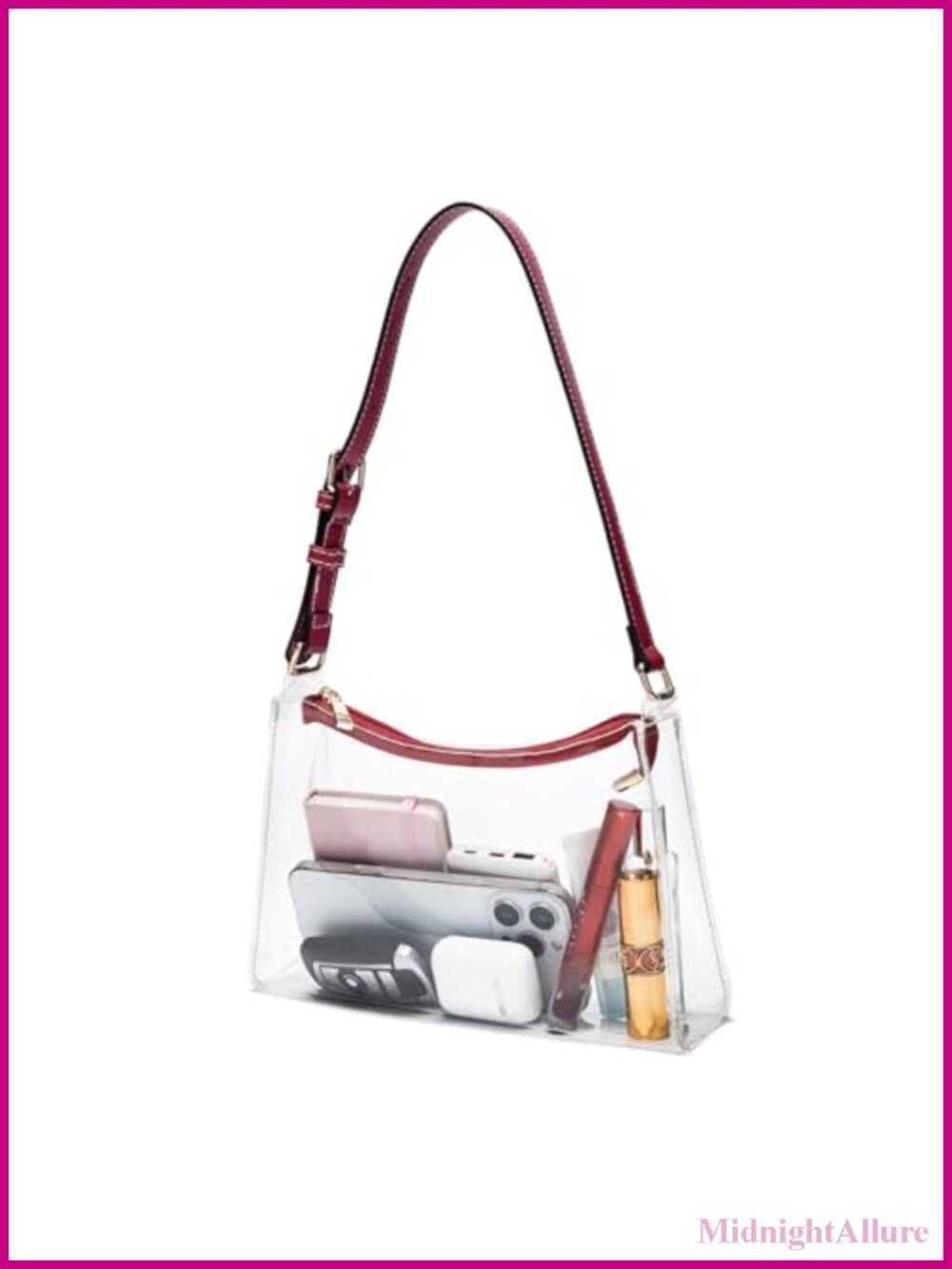 Clear Stadium Approved Shoulder Bag Adjustable Strap Purse